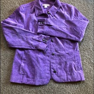 Christopher and Banks LILAC SWIRL CORDUROY JACKET